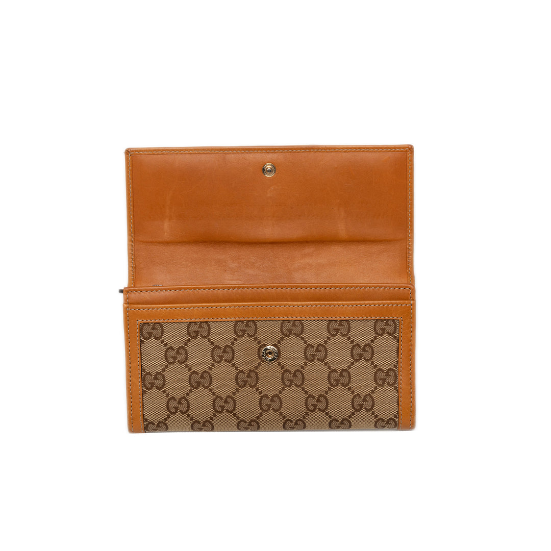 Gucci GG Toile Web Continental Portefeuille