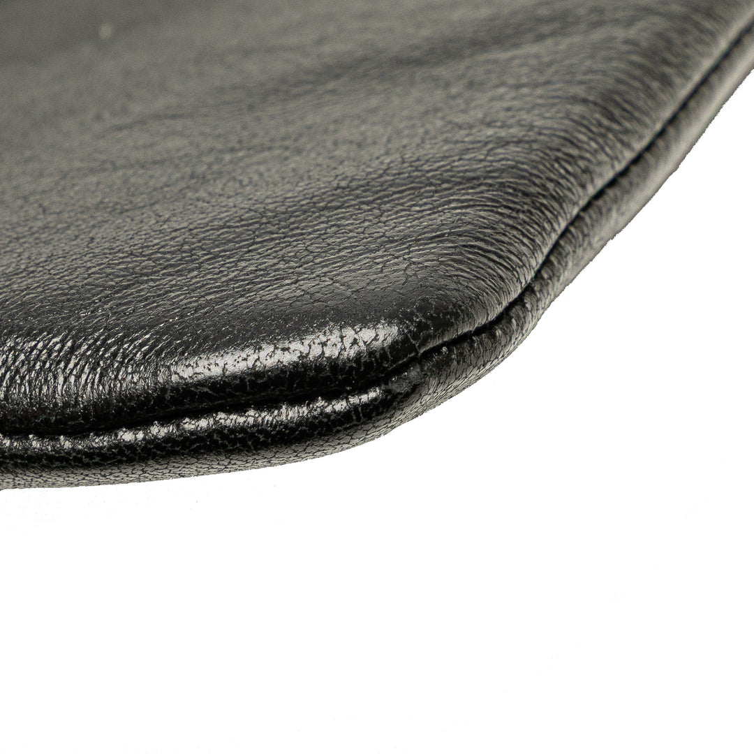 Saint Laurent Antiqued Sid Plat Sac Cuir d'agneau Noir – vue 10 – GABY PARIS