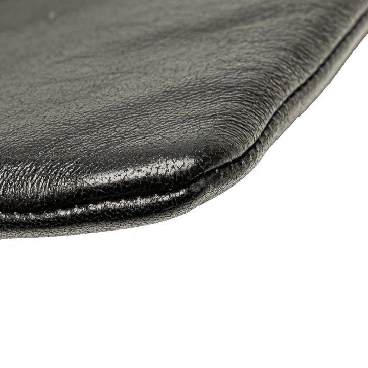 Saint Laurent Antiqued Sid Plat Sac Cuir d'agneau Noir – vue 10 – GABY PARIS