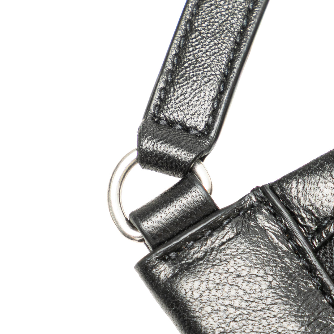 Saint Laurent Antiqued Sid Plat Sac Cuir d'agneau Noir – vue 11 – GABY PARIS