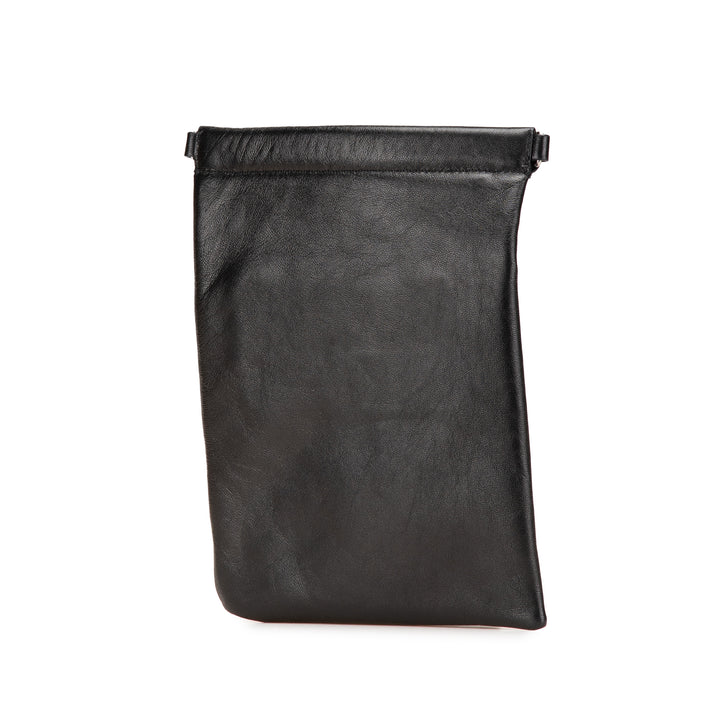 Saint Laurent Antiqued Sid Plat Sac Cuir d'agneau Noir – vue 2 – GABY PARIS