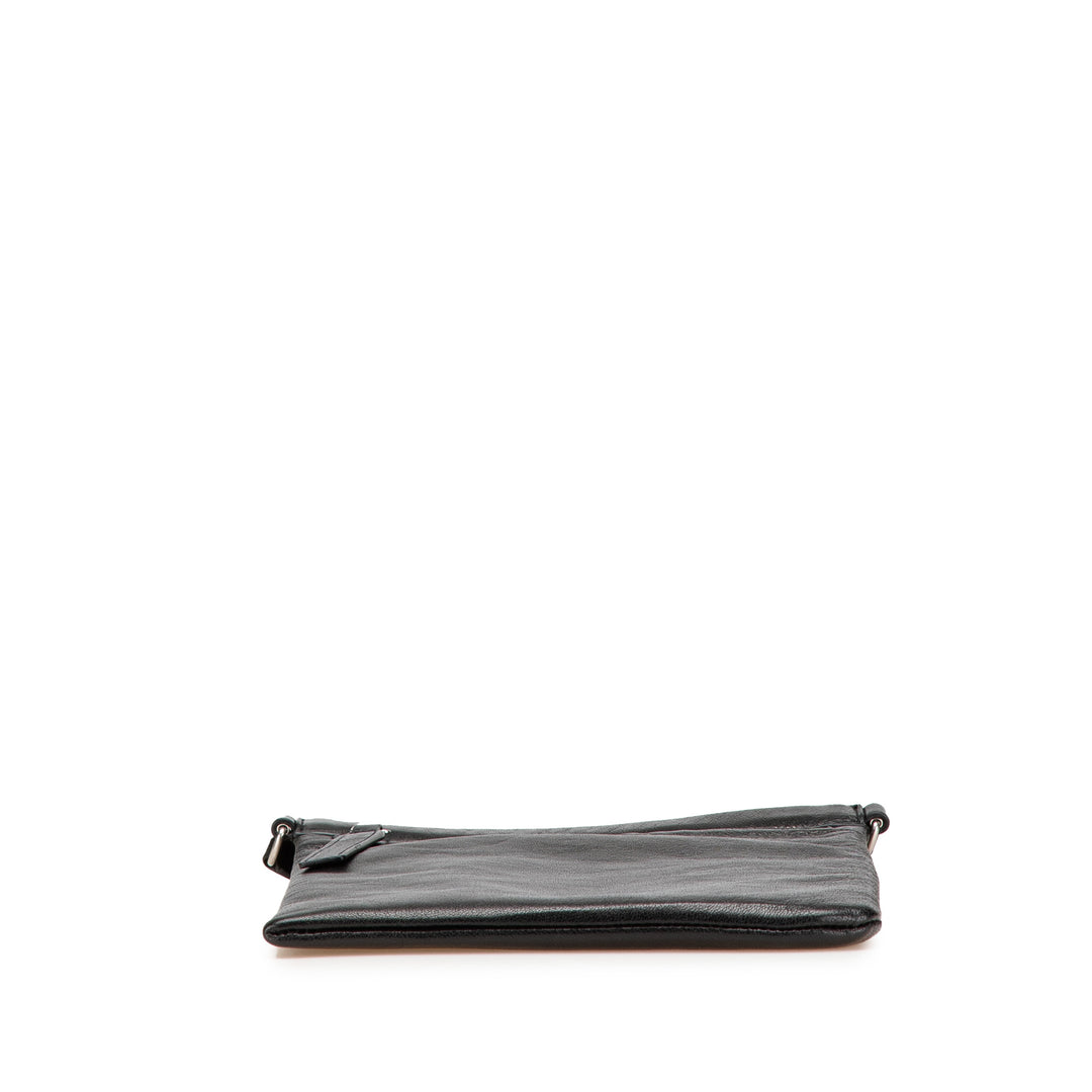 Saint Laurent Antiqued Sid Plat Sac Cuir d'agneau Noir – vue 3 – GABY PARIS