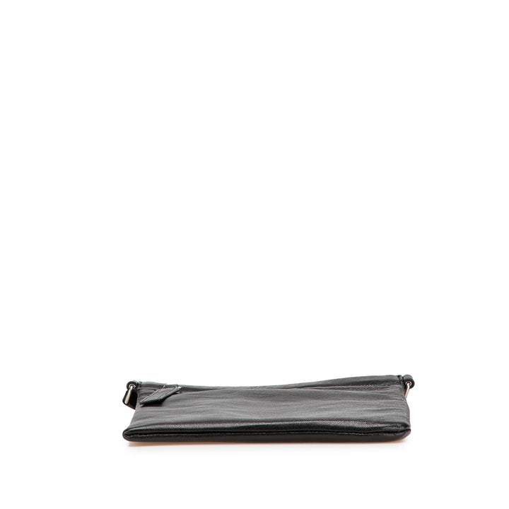 Saint Laurent Antiqued Sid Plat Sac Cuir d'agneau Noir – vue 3 – GABY PARIS
