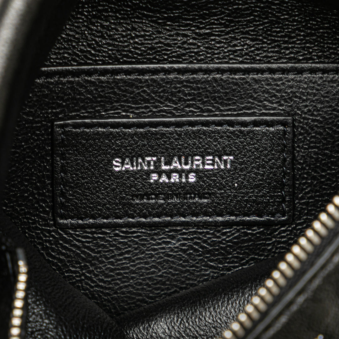Saint Laurent Antiqued Sid Plat Sac Cuir d'agneau Noir – vue 5 – GABY PARIS