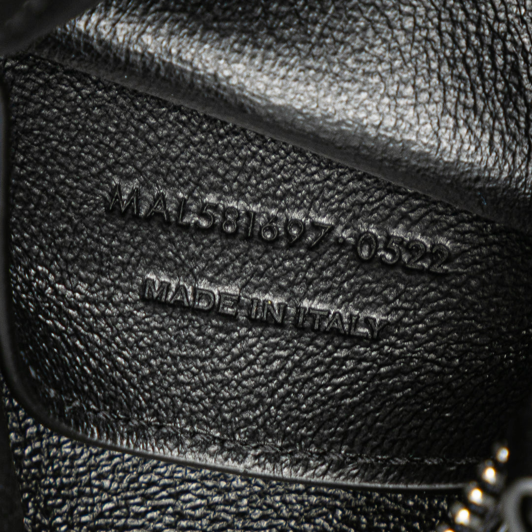 Saint Laurent Antiqued Sid Plat Sac Cuir d'agneau Noir – vue 6 – GABY PARIS