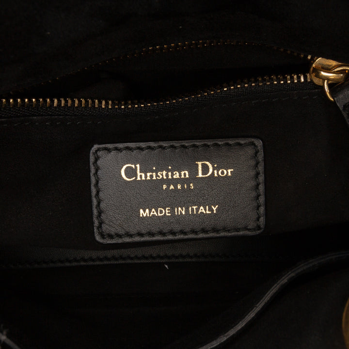 Dior Mini Cuir d’agneau Cannage Studded Supple Lady Dior Noir – GABY PARIS Authentique