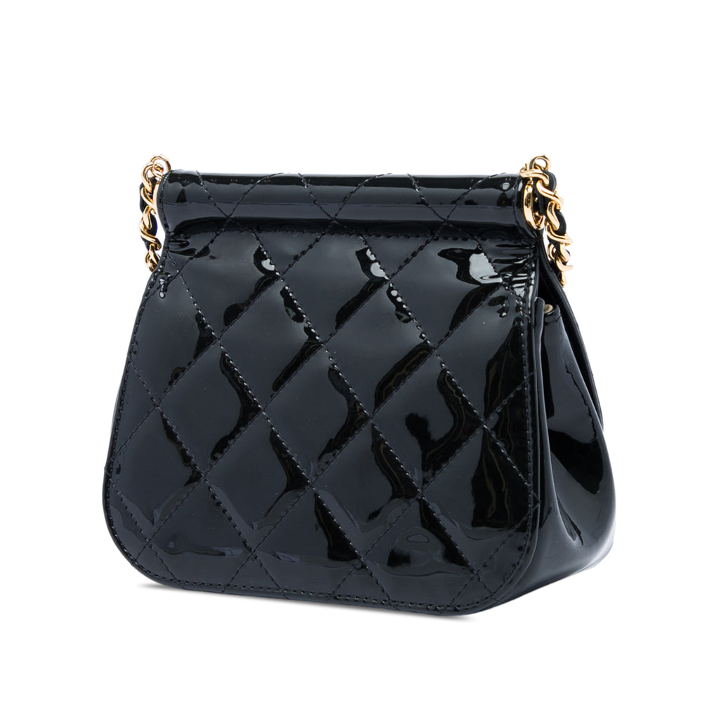 Chanel CC Matelassé Armature à rabat Pochette avec chaîne Noir – vue 2 – GABY PARIS