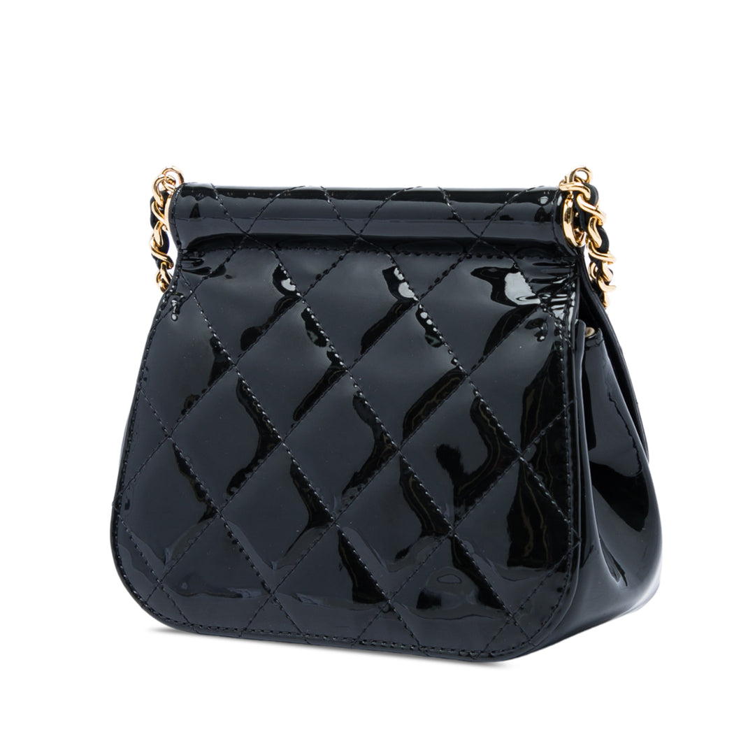 Chanel CC Matelassé Armature à rabat Pochette avec chaîne Noir – vue 2 – GABY PARIS