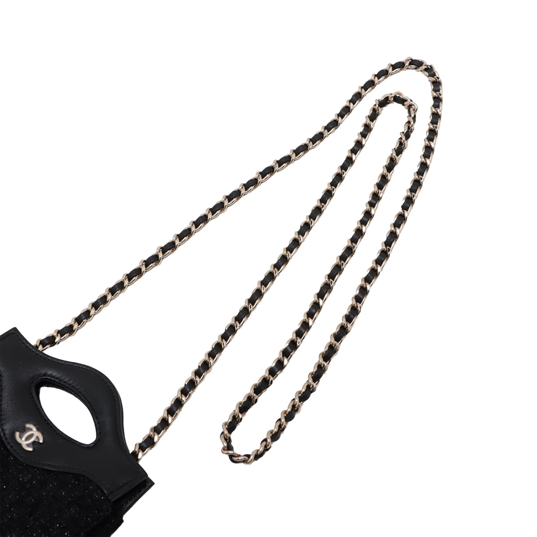 Chanel Nano Matelassé Tweed Kelly Shopper Sac
