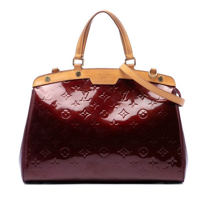 Brea MM Cuir verni Monogram Rouge