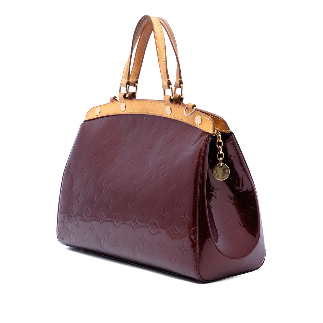 Brea MM Cuir verni Monogram Rouge