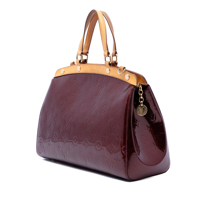 Brea MM Cuir verni Monogram Rouge