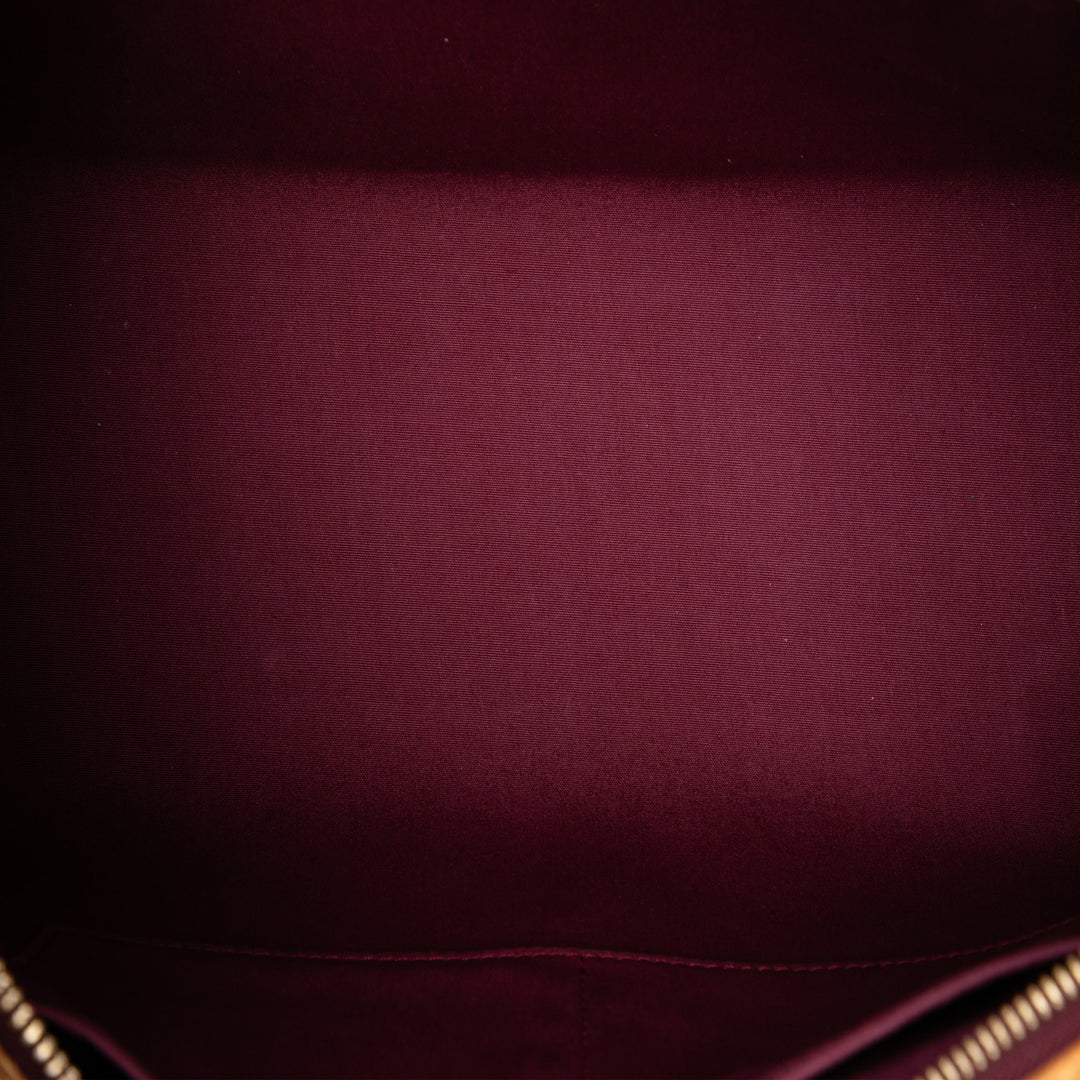 Brea MM Cuir verni Monogram Rouge