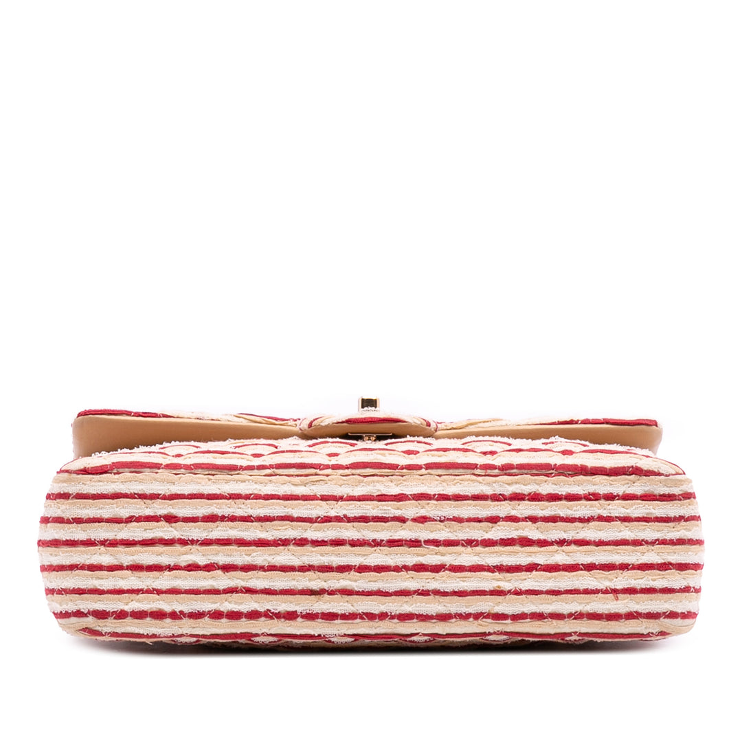 Chanel Medium Classic Jersey Coco Sailor Double rabat Rouge