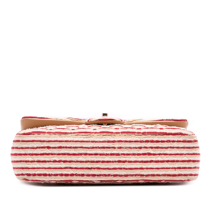 Chanel Medium Classic Jersey Coco Sailor Double rabat Rouge