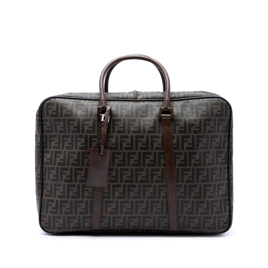 Fendi Sac de voyage Zucca Suitcase Toile enduite Marron – vue principale – GABY PARIS
