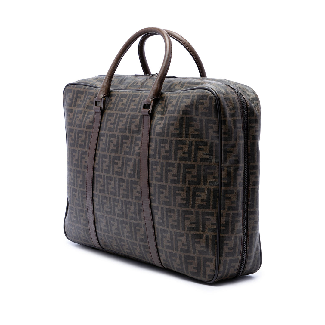 Fendi Sac de voyage Zucca Suitcase Toile enduite Marron – vue 2 – GABY PARIS