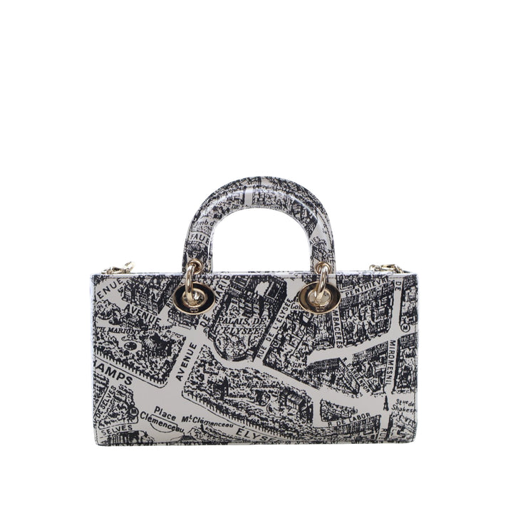 Dior Medium Cuir de veau Plan De Paris Printed Lady D Joy