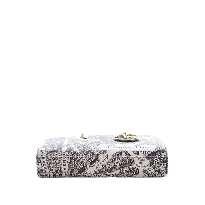 Dior Medium Cuir de veau Plan De Paris Printed Lady D Joy