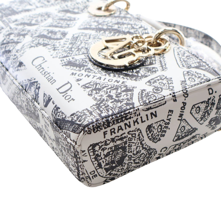 Dior Medium Cuir de veau Plan De Paris Printed Lady D Joy