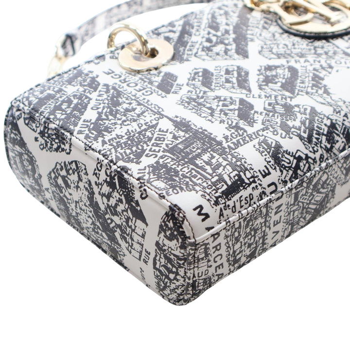 Dior Medium Cuir de veau Plan De Paris Printed Lady D Joy