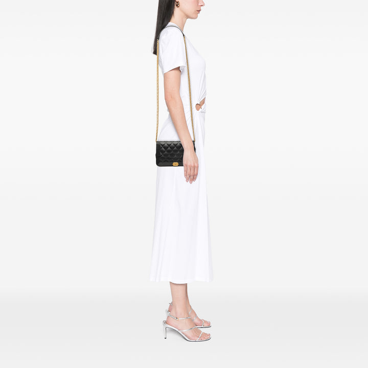 Matelassé Boy Wallet on Chain Cuir caviar Noir