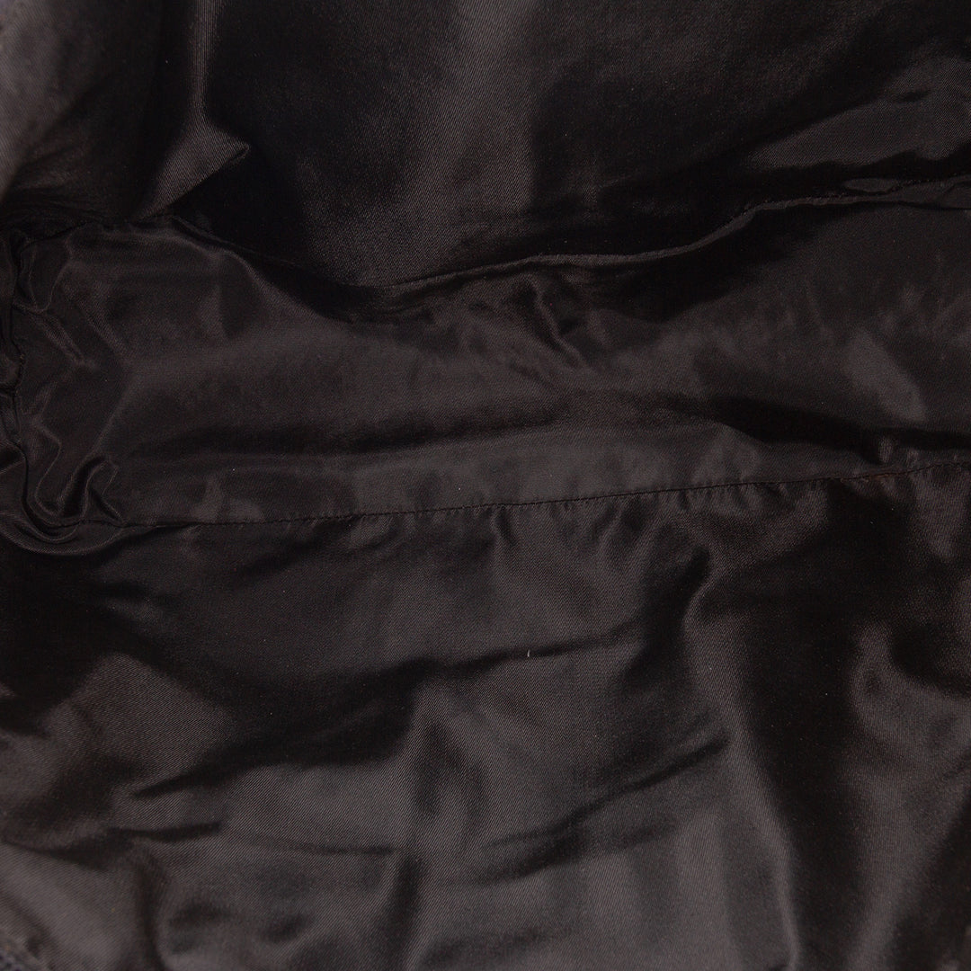 Prada Tessuto and Cuir Chain Cabas Noir