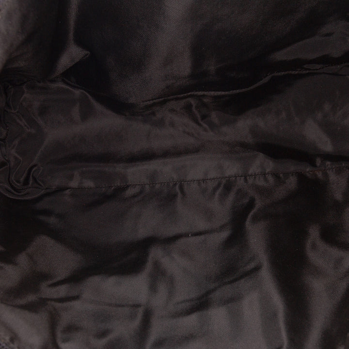 Prada Tessuto and Cuir Chain Cabas Noir