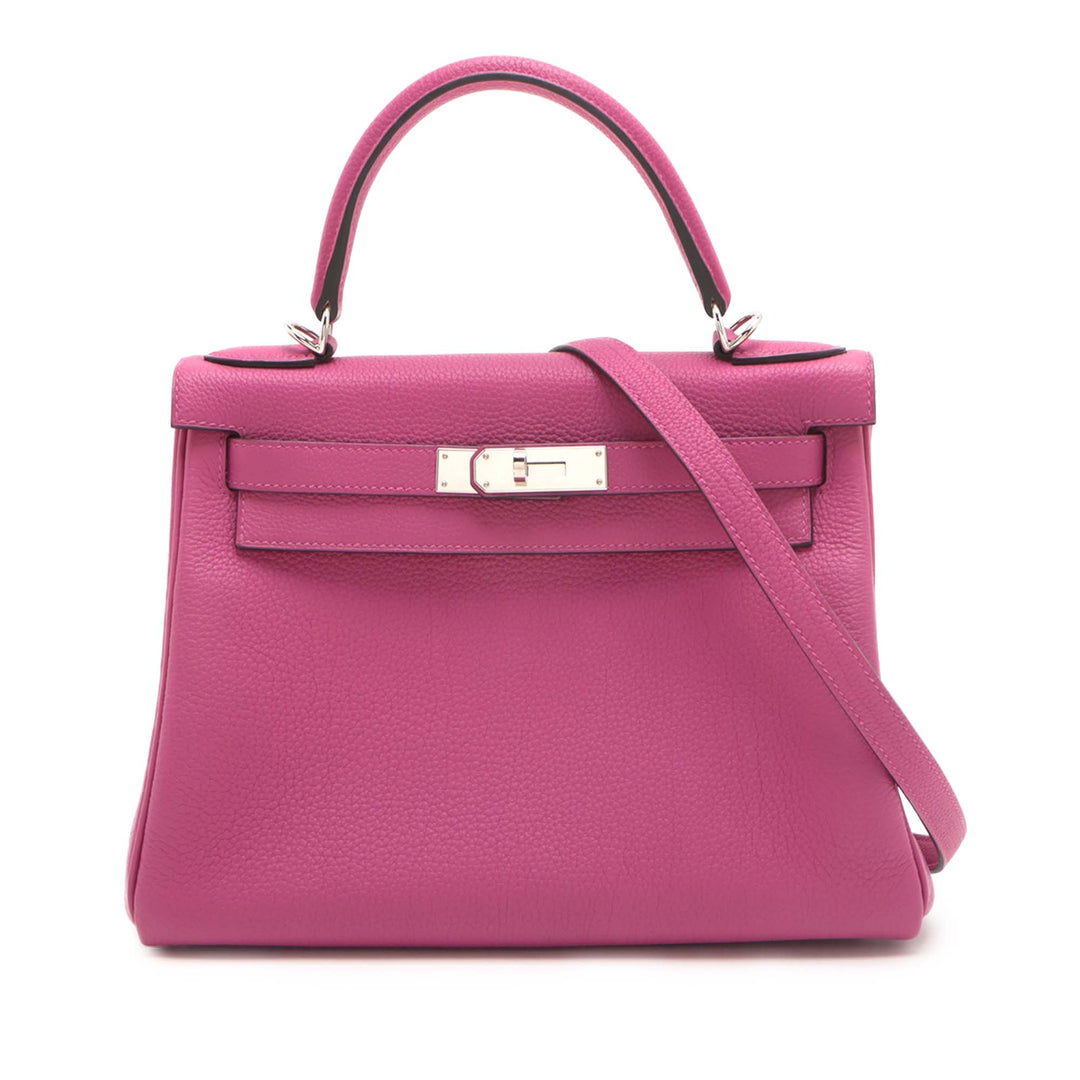 Hermès Togo Kelly II Retourne 28 Rose – GABY PARIS Authentique
