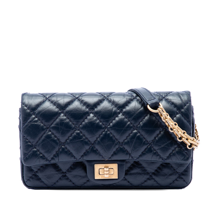 Chanel Matelassé vieilli Cuir de veau Reissue 2.55 Sac ceinture