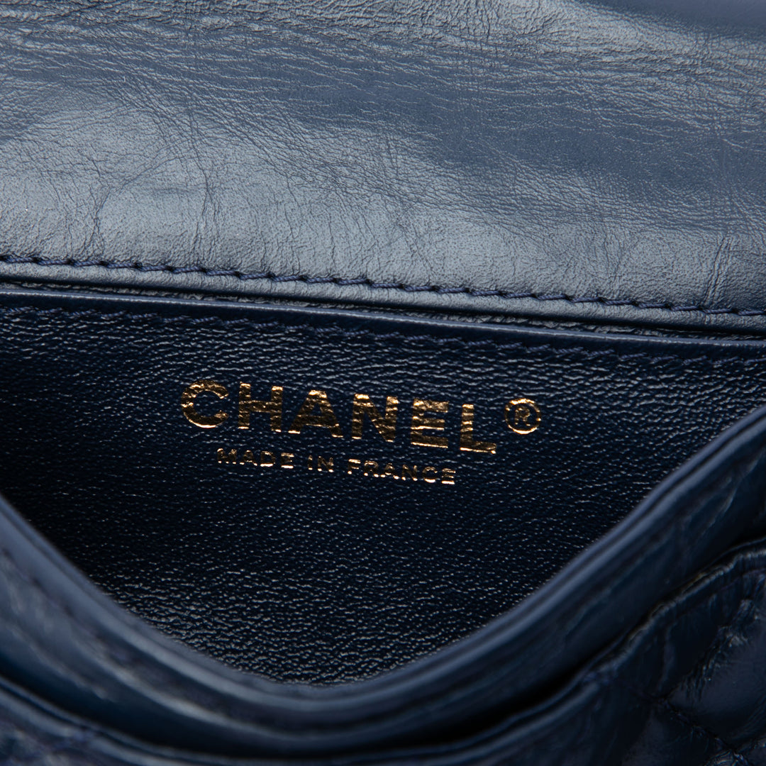 Chanel Matelassé vieilli Cuir de veau Reissue 2.55 Sac ceinture