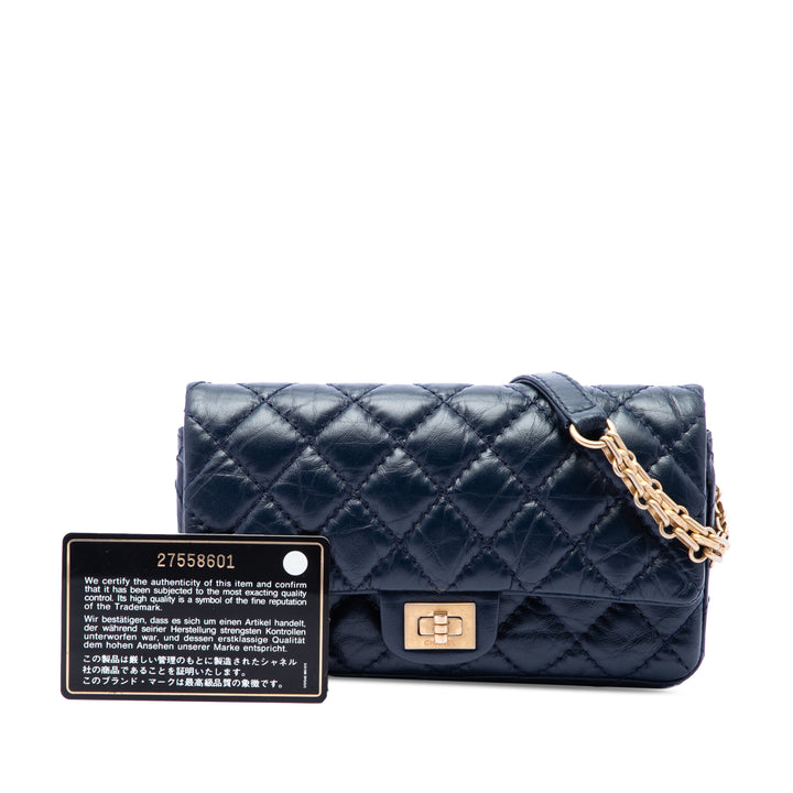 Chanel Matelassé vieilli Cuir de veau Reissue 2.55 Sac ceinture