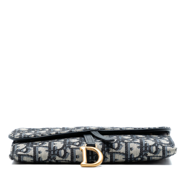 Dior Oblique Toile Saddle Wallet on Chain
