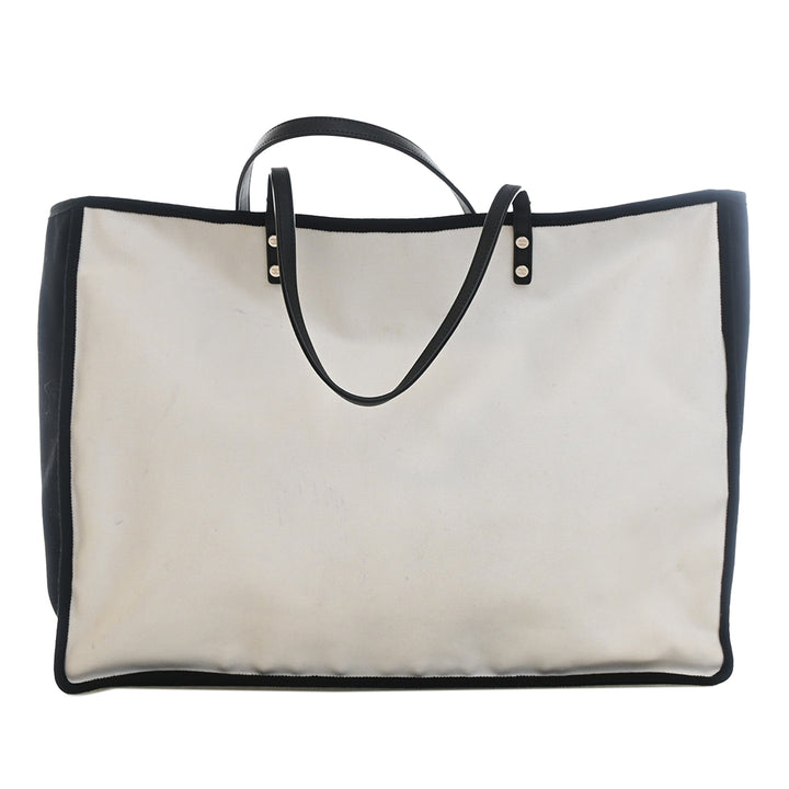 Chanel Bicolor Toile Ladies First Shopping Cabas
