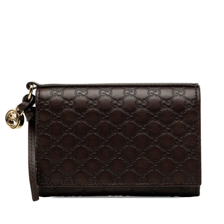 Gucci Guccissima à rabat Porte-cartes Cuir