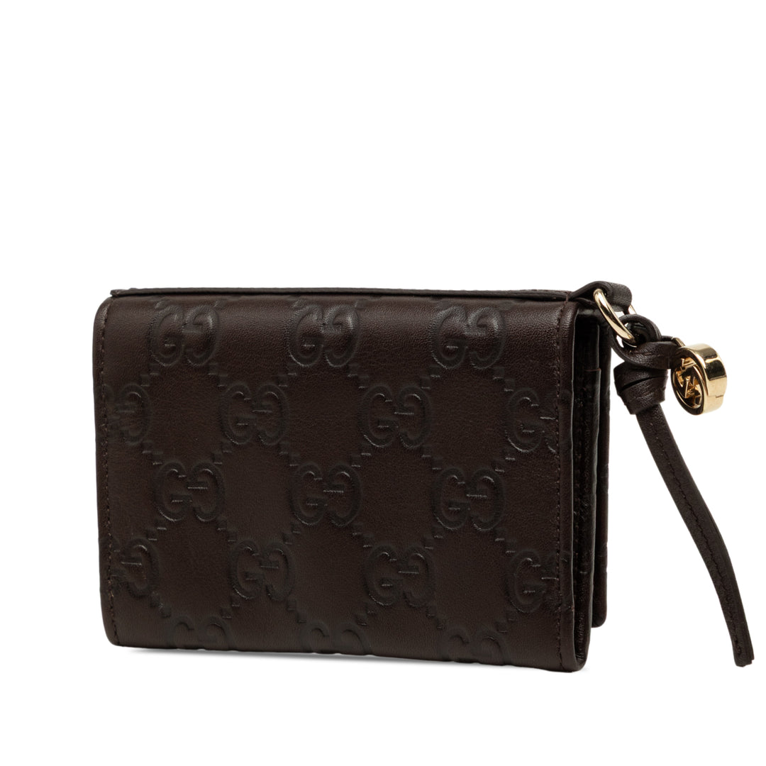 Gucci Guccissima à rabat Porte-cartes Cuir