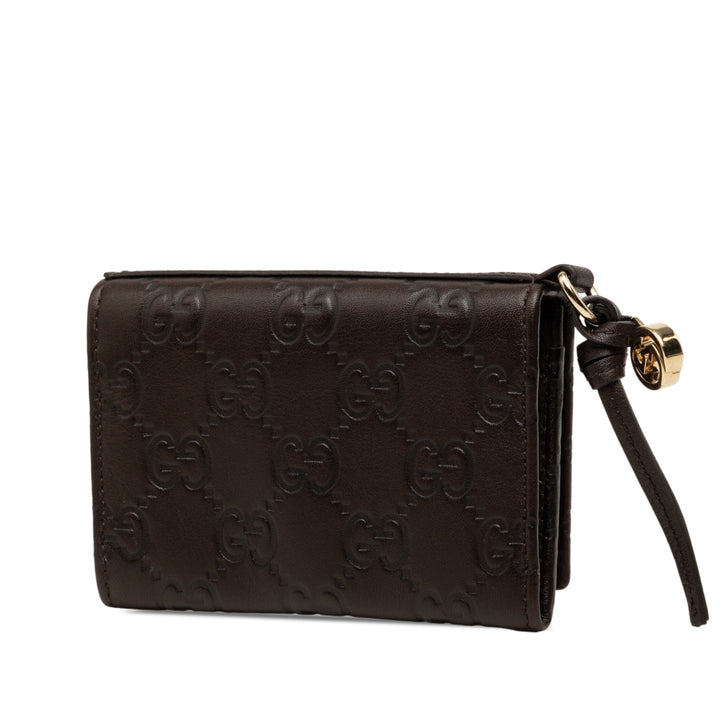 Gucci Guccissima à rabat Porte-cartes Cuir