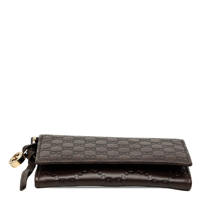 Gucci Guccissima à rabat Porte-cartes Cuir