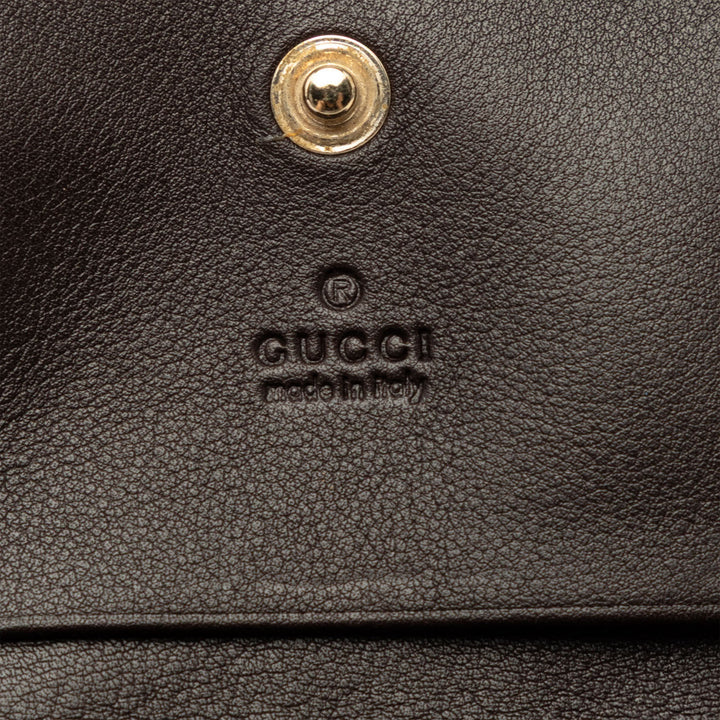 Gucci Guccissima à rabat Porte-cartes Cuir