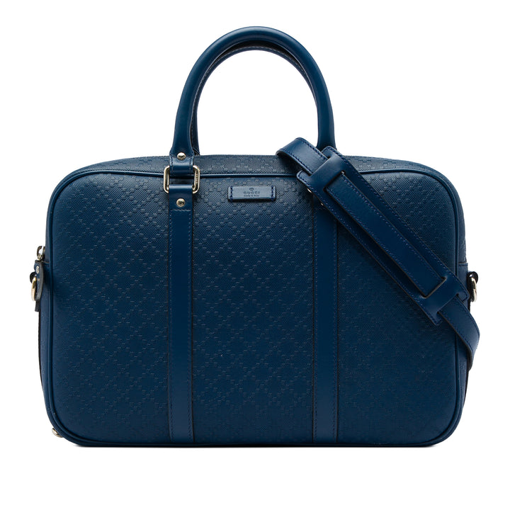 Diamante Bright Business Sac Moyen Cuir de veau Bleu