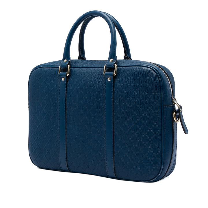 Diamante Bright Business Sac Moyen Cuir de veau Bleu