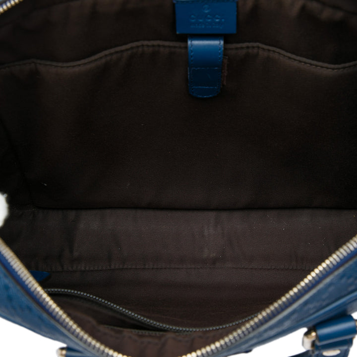 Diamante Bright Business Sac Moyen Cuir de veau Bleu