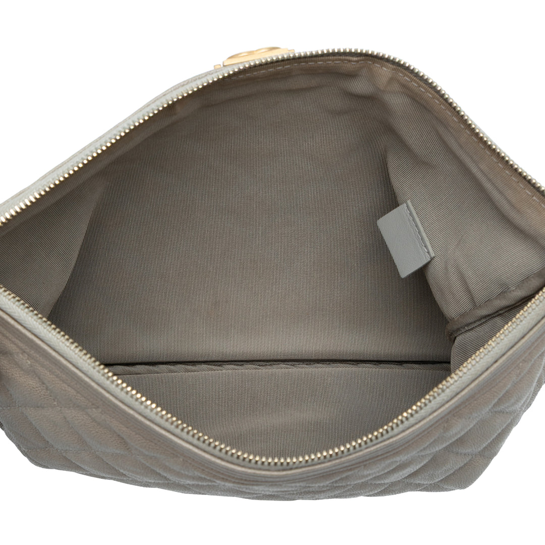 Chanel Medium Matelassé Caviar Boy O Étui Pochette – GABY PARIS Authentique