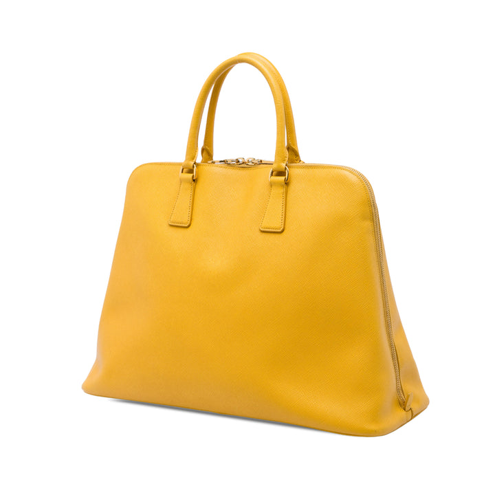 Prada Sac à main Lux Promenade Saffiano Grand Jaune – vue 2 – GABY PARIS