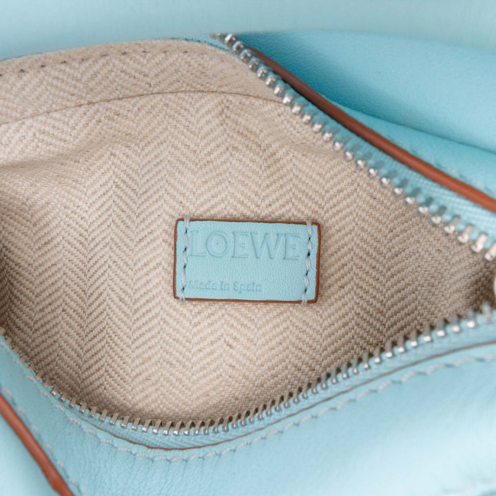 Puzzle Sac Nano Cuir de veau Bleu