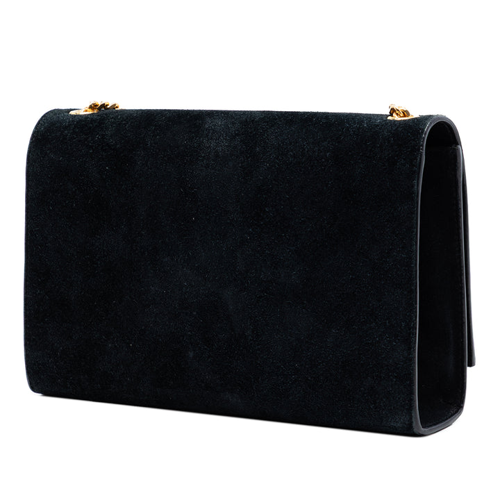 Saint Laurent Medium Daim Monogram Kate Pompon Sac porté croisé