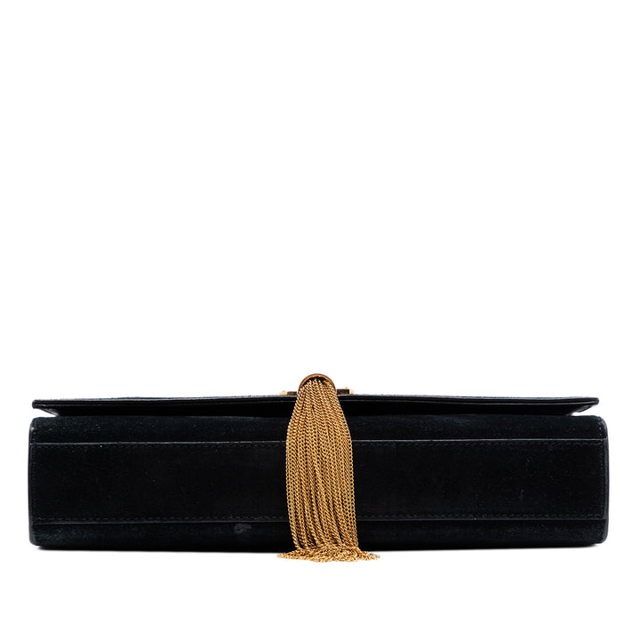 Saint Laurent Medium Daim Monogram Kate Pompon Sac porté croisé