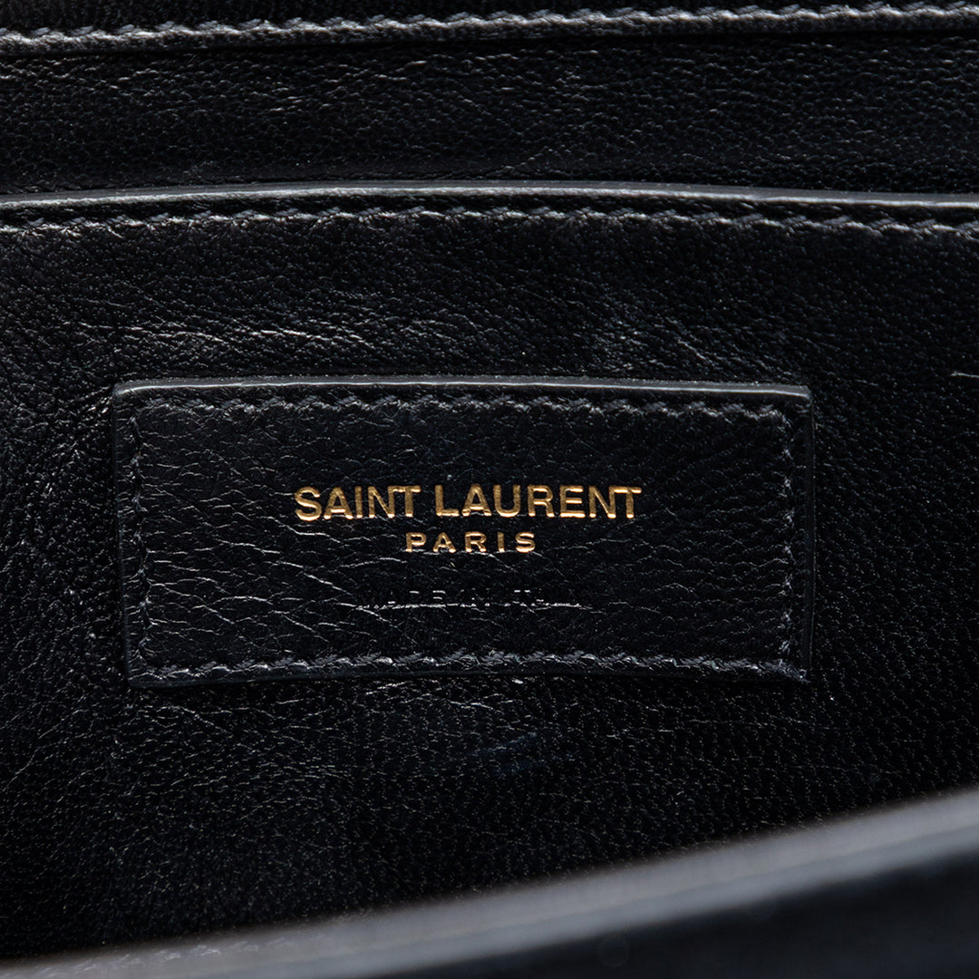 Saint Laurent Medium Daim Monogram Kate Pompon Sac porté croisé