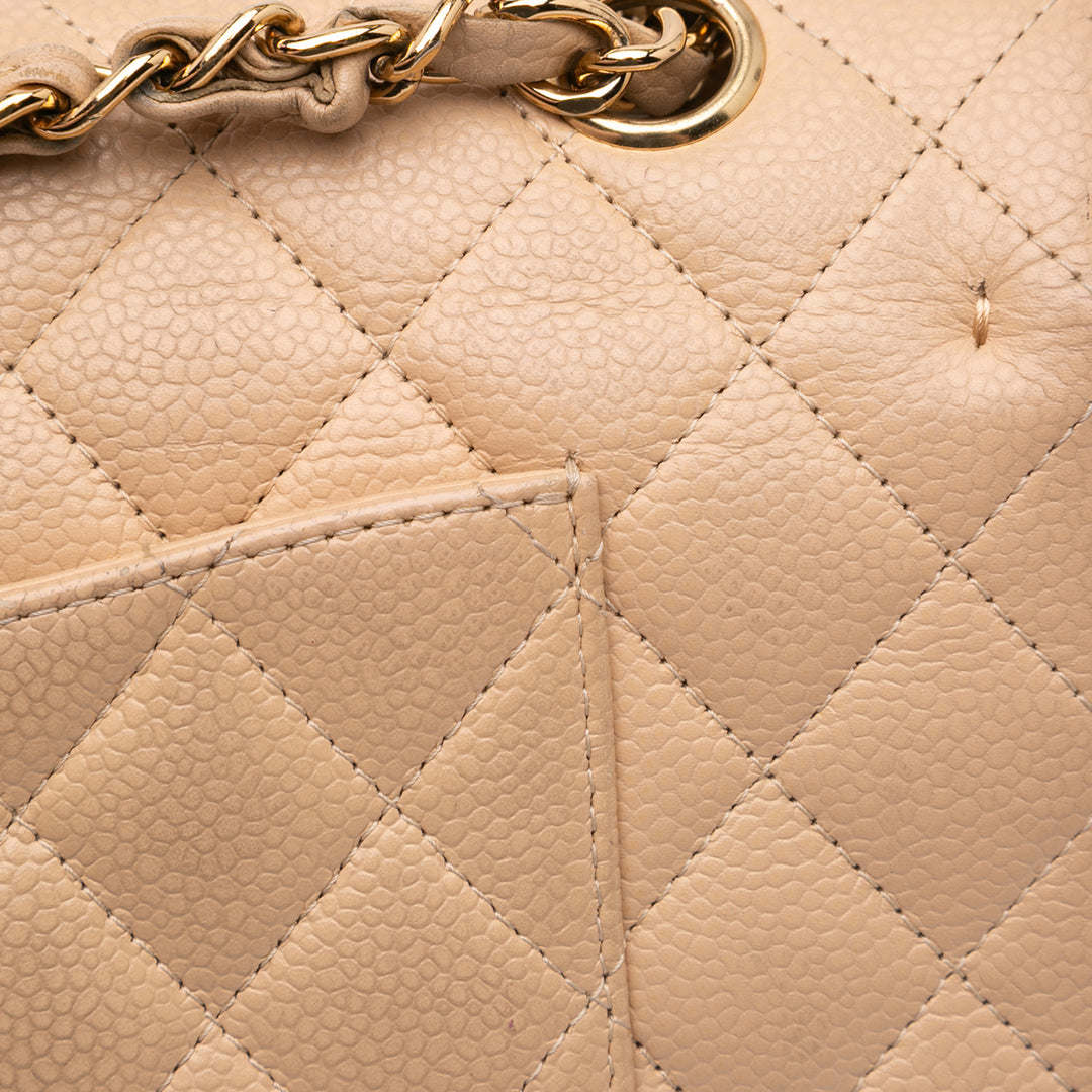 Medium Classic Caviar Double Flap Brown - Gaby Paris