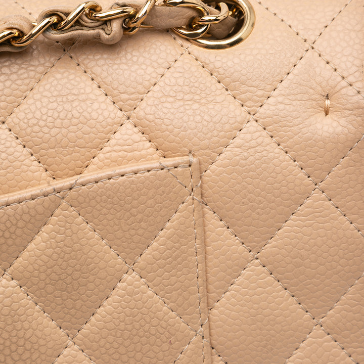 Medium Classic Caviar Double Flap Brown - Gaby Paris
